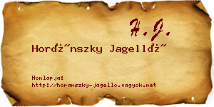 Horánszky Jagelló névjegykártya